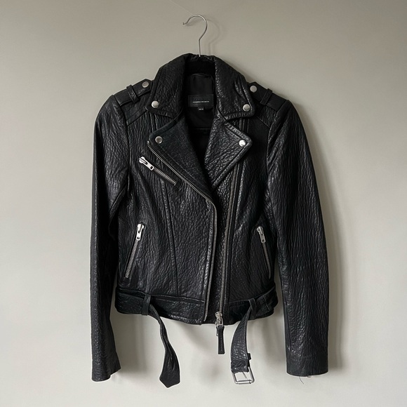 Mackage Rumer Pebbled Leather Rider Jacket - Picture 5 of 10